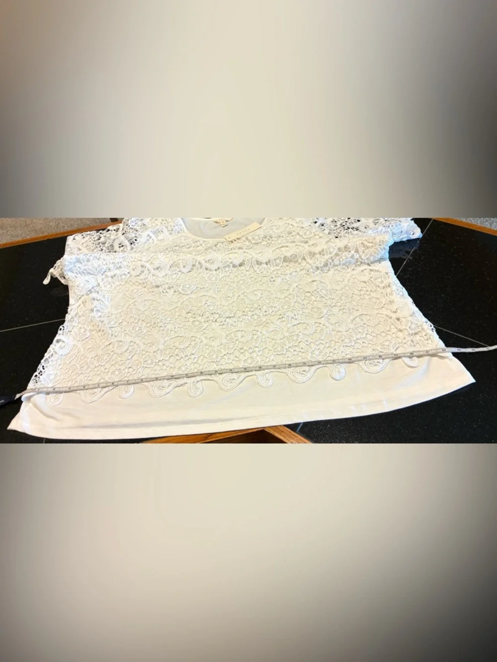 Adiva Top Lined White Lace short Sleeve White SZ. 3X NWT - Picture 11 of 14